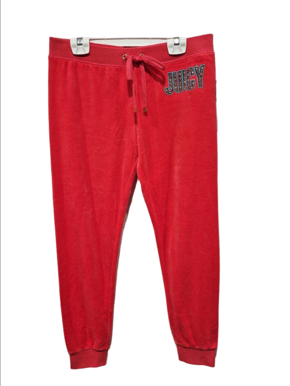 Juicy Couture Low-rise Snap Pocket Joggers Juicy Logo Maraschino Velour
